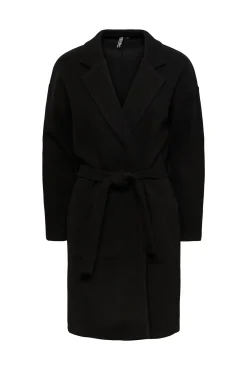 Pieces Abrigo Cuello Solapa Negro Outlet