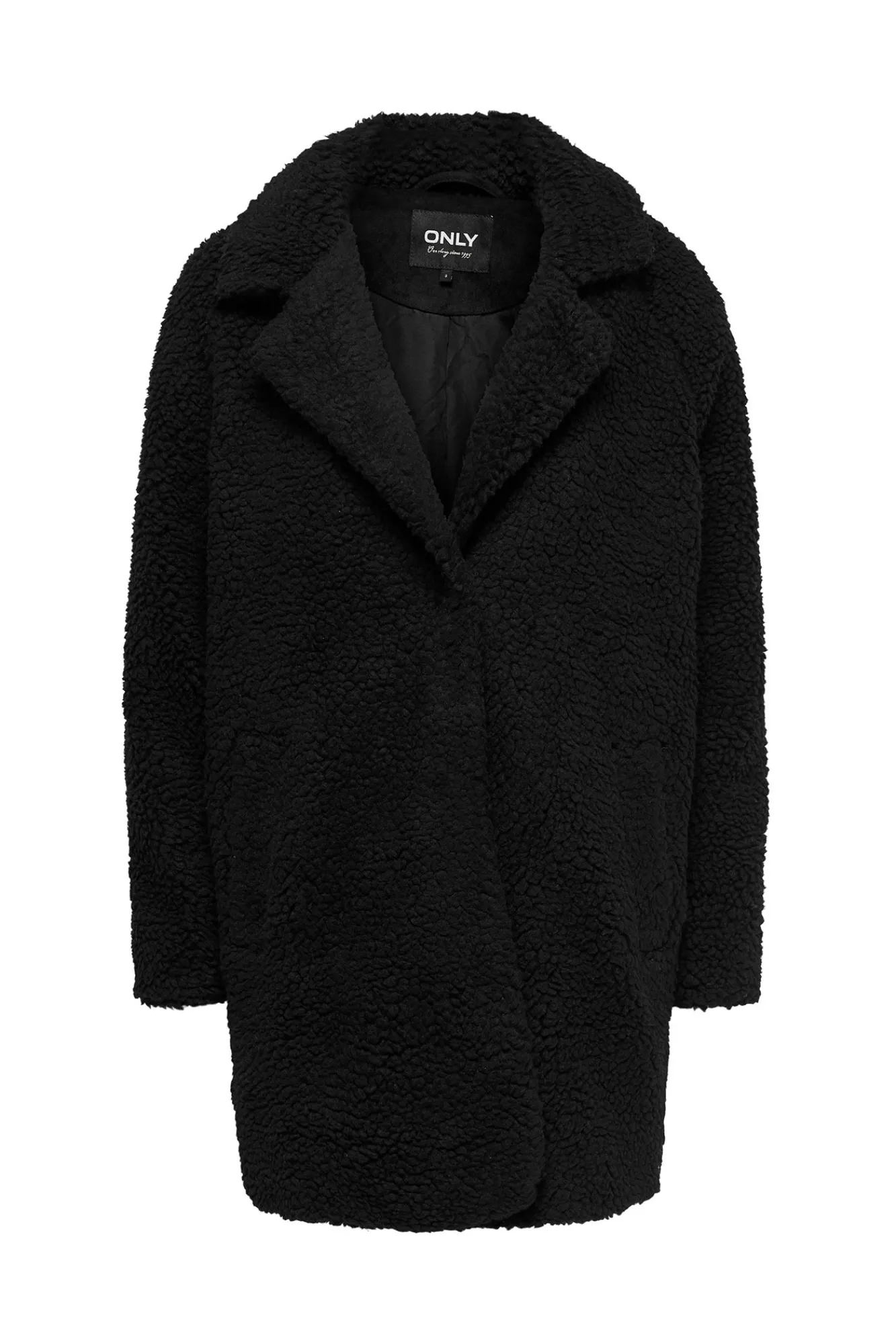 Only Abrigo De Borrego Botones Negro Clearance