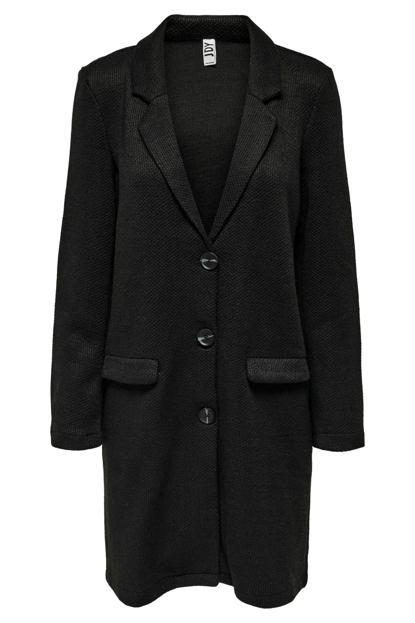JDY Abrigo De Pano Con Botones Negro Clearance
