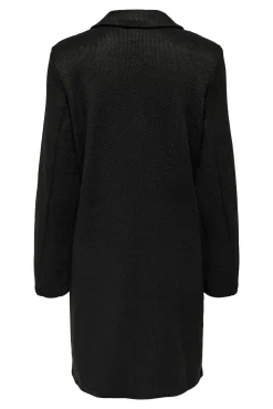 JDY Abrigo De Pano Con Botones Negro Clearance