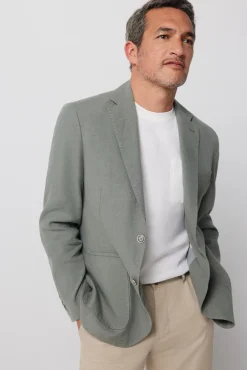 Cortefiel Americana De Lino Verde New