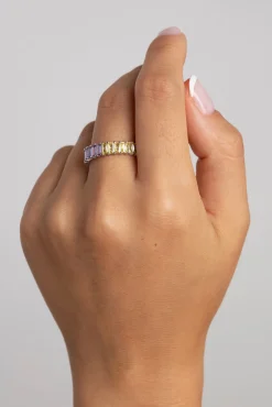 Singularu Anillo Sia Colors Plata Gris Discount