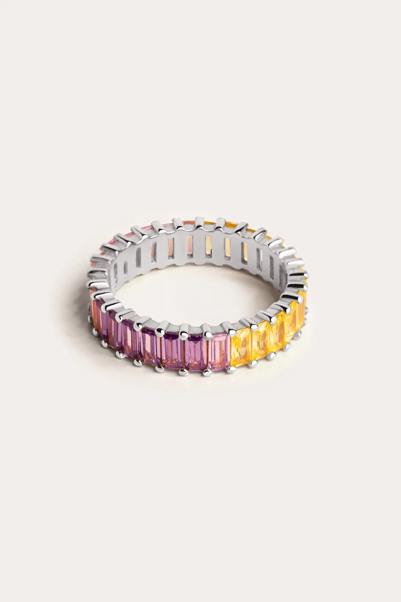 Singularu Anillo Sia Colors Plata Gris Discount