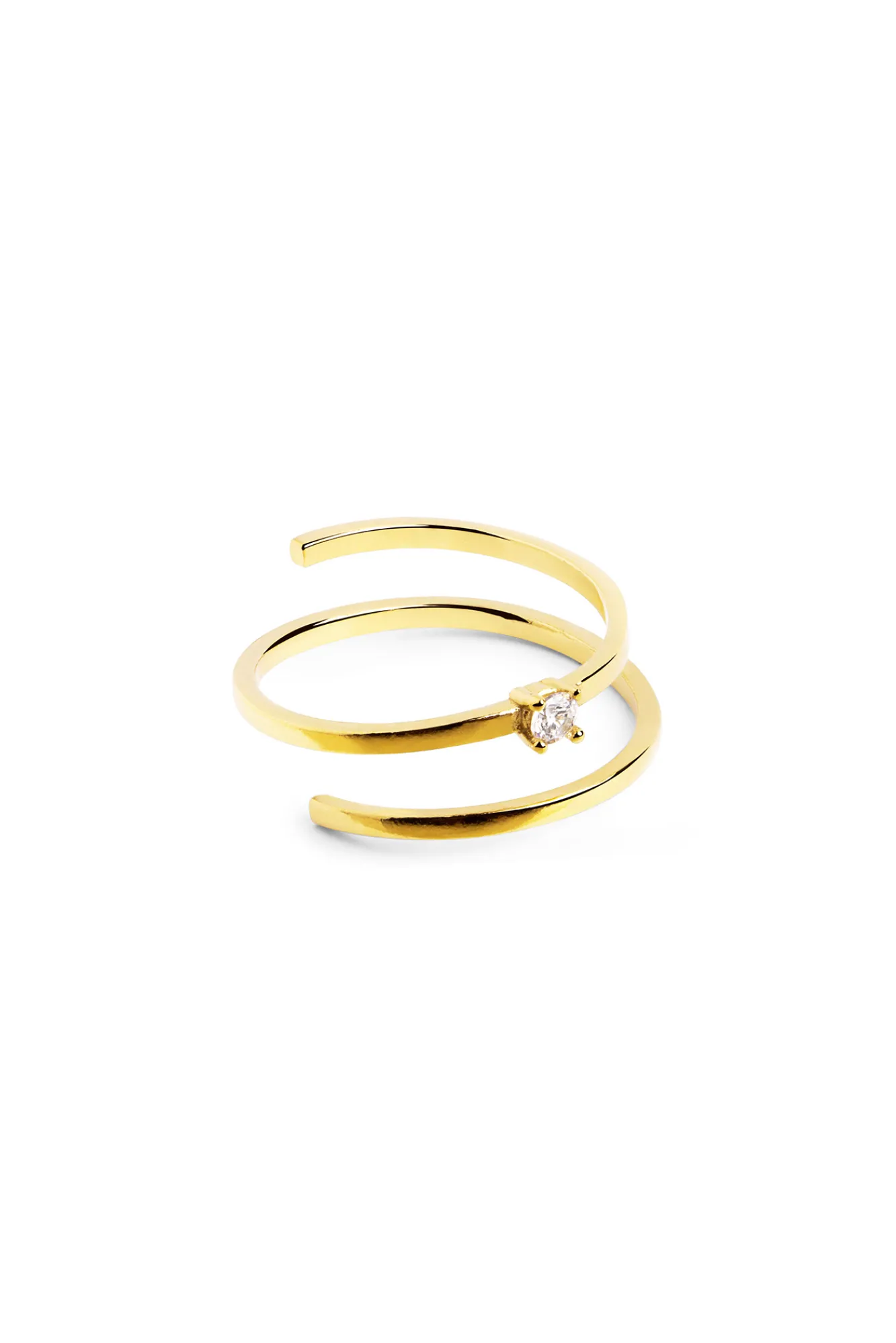 Singularu Anillo Spiral Spark Oro Amarillo Discount