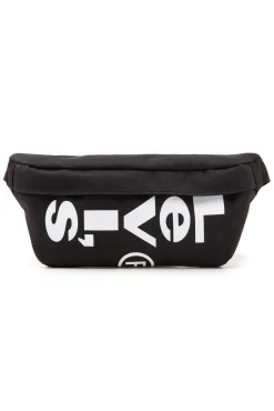 * Bandolera Small Banana Sling - Wordmark Negro