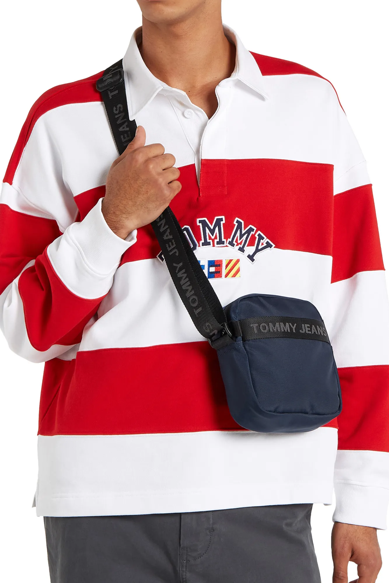 Tommy Jeans Bandolera Hombre Essential Azul Medio Clearance
