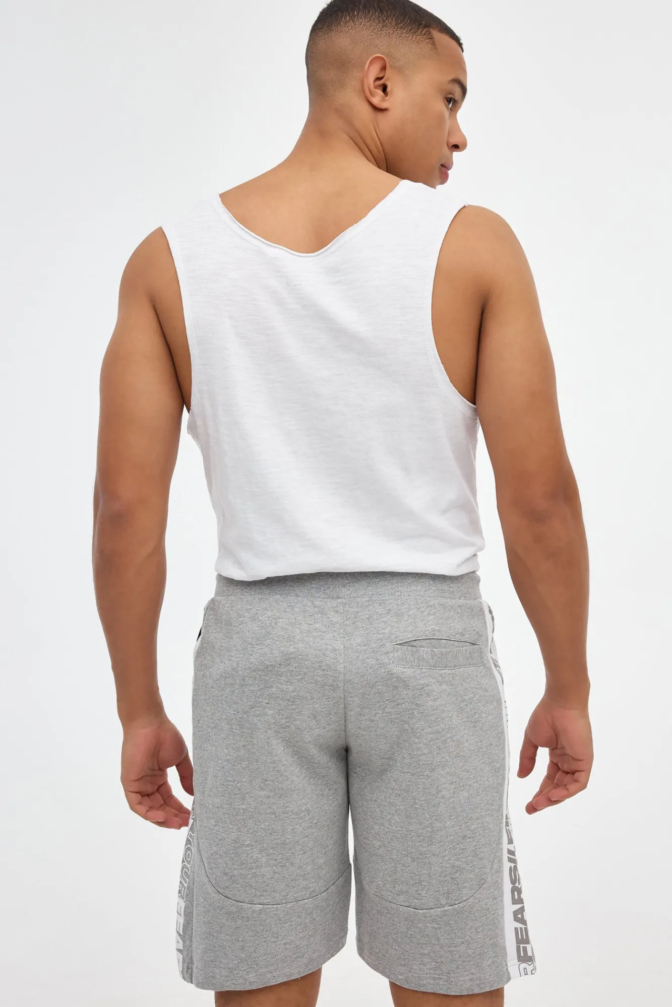 Inside Bermuda Jogger Texto Gris Medio Hot