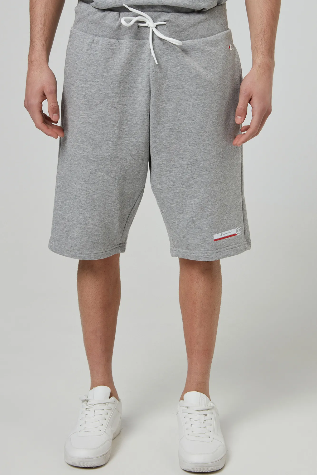 Champion Bermudas De Algodon Y Cinta Con Logotipo Gris Medio Best