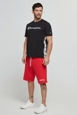 Champion Bermudas De Algodon Y Cinta Con Logotipo Rojo Best