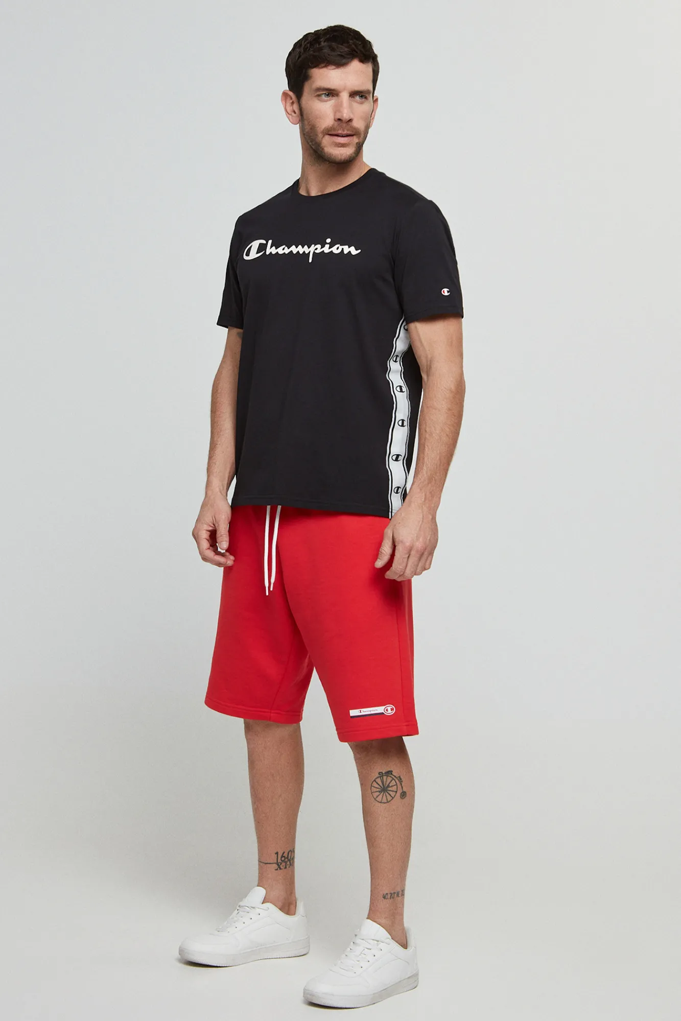 Champion Bermudas De Algodon Y Cinta Con Logotipo Rojo Best