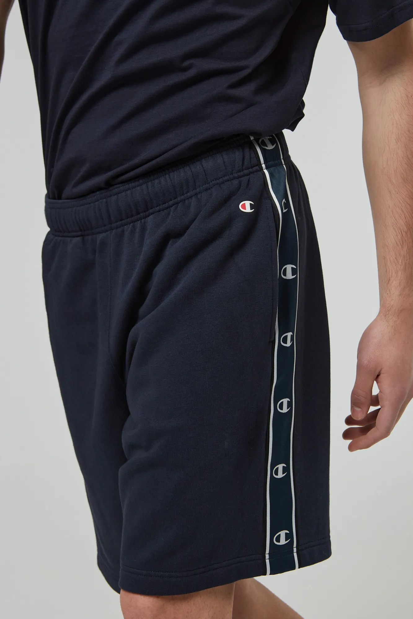 Champion Bermudas De Algodon Y Cinta Con Logotipo Negro Hot