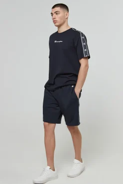 Champion Bermudas De Algodon Y Cinta Con Logotipo Negro Hot