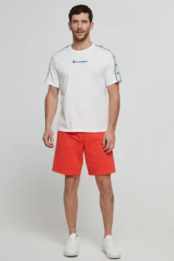 Champion Bermudas De Algodon Y Cinta Con Logotipo Naranja Outlet