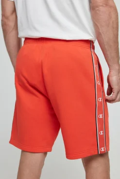 Champion Bermudas De Algodon Y Cinta Con Logotipo Naranja Outlet