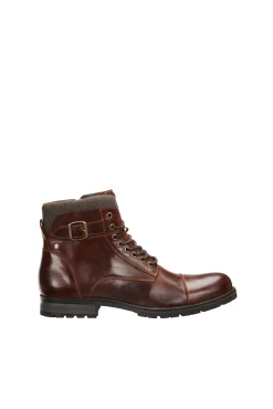 Jack & Jones Bota Piel Piso Track Marron Medio Online