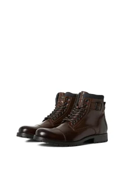 Jack & Jones Bota Piel Piso Track Marron Medio Online