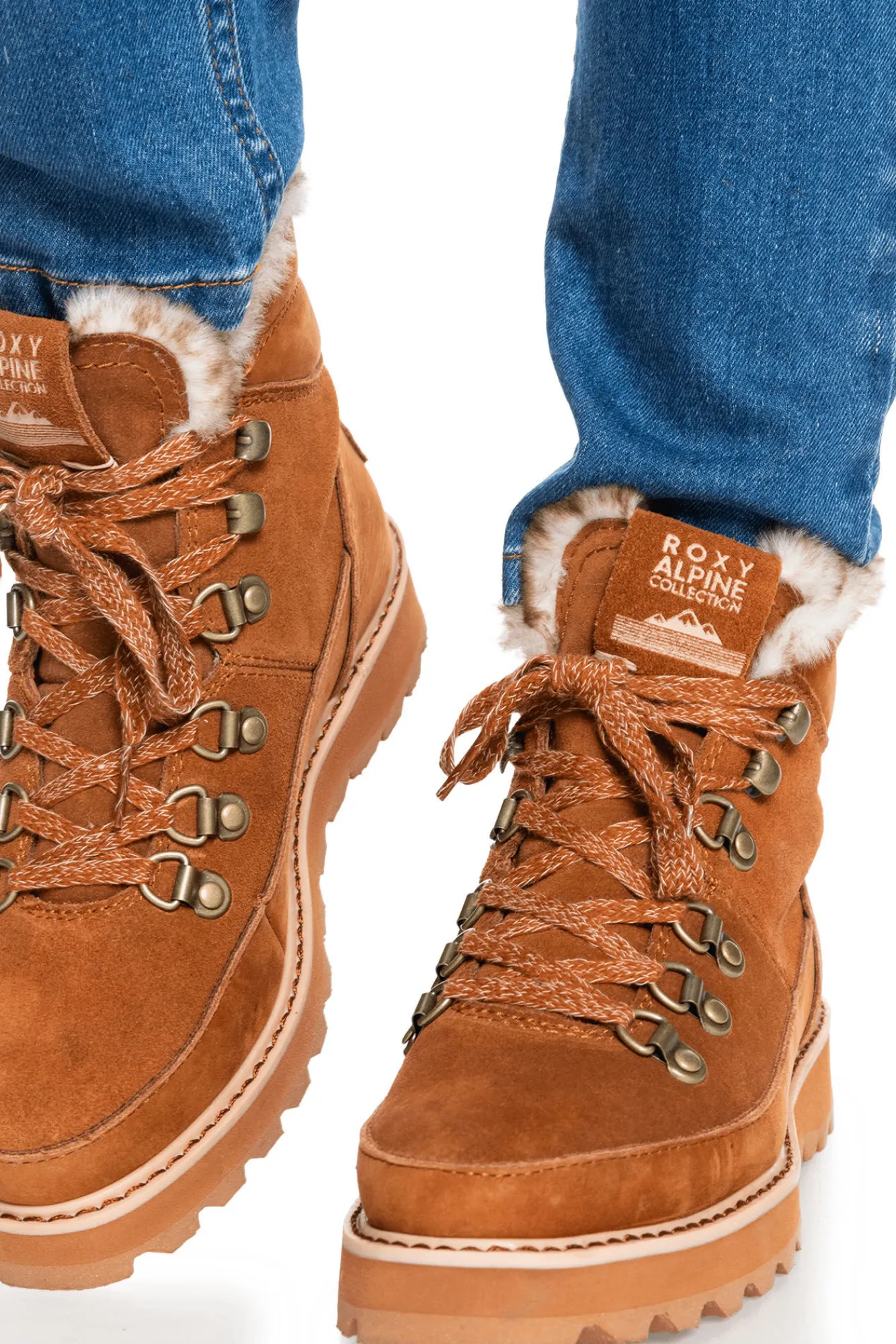 Roxy Botas Con Cordones Sadie Marron Claro Online