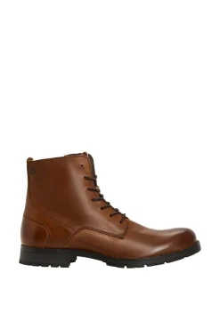 Jack & Jones Botas Moteras De Piel De Vaca Marron Medio Clearance