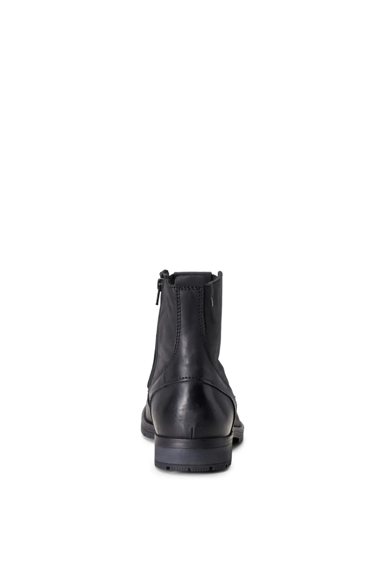 Jack & Jones Botas Moteras De Piel De Vaca Negro Best