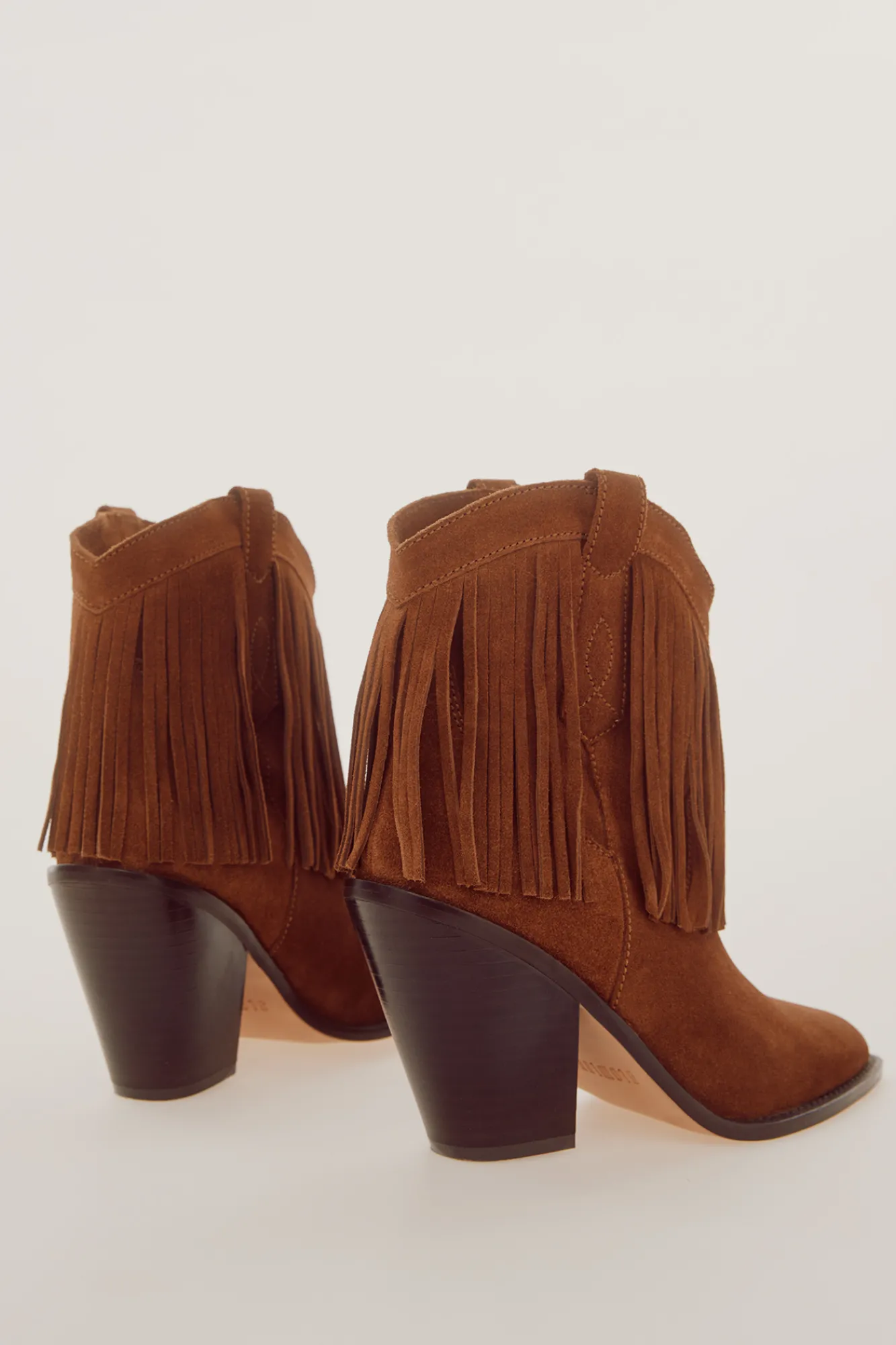 Slowlove Botin Cowboy Flecos Marron Oscuro New