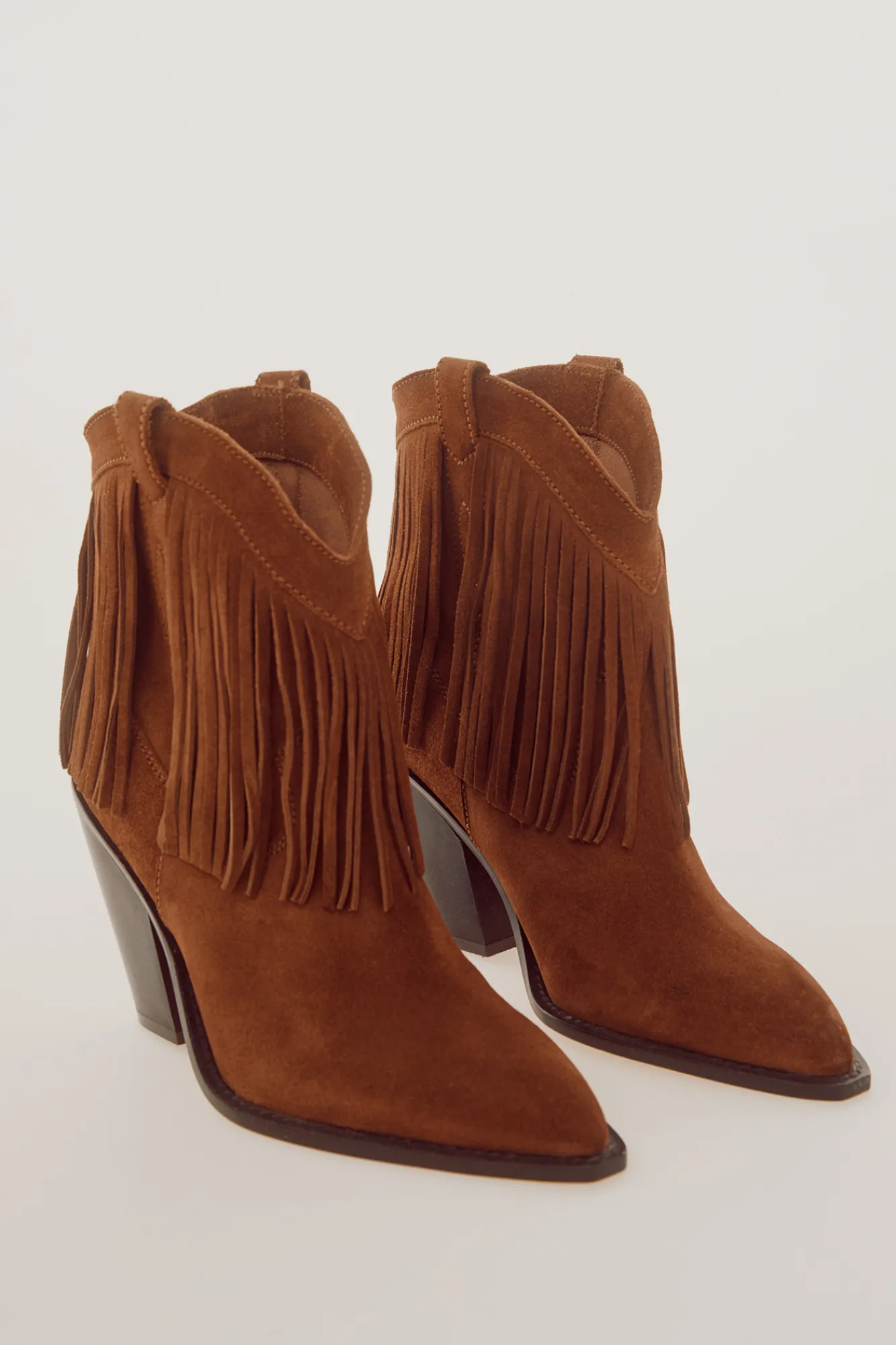 Slowlove Botin Cowboy Flecos Marron Oscuro New