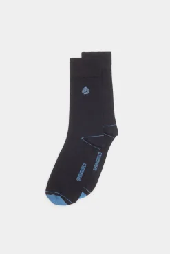 * Calcetin Basico Logo Bordado Azul Oscuro Online