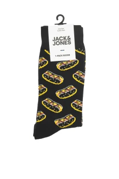 Jack & Jones Calcetin Cana Media Negro Clearance
