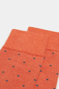 * Calcetin Dots Naranja Hot