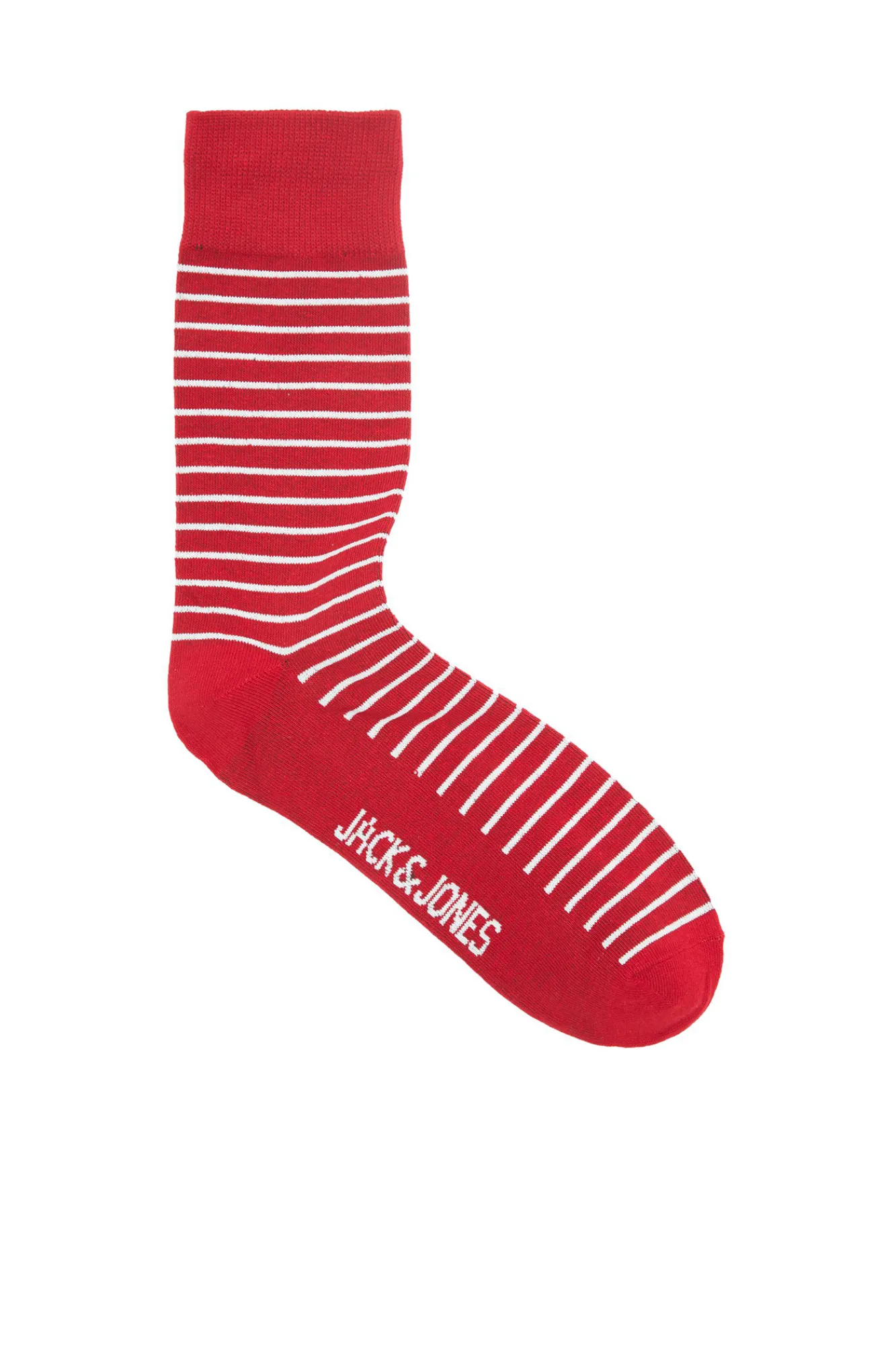 Jack & Jones Calcetin Estampado Rayas Rojo
