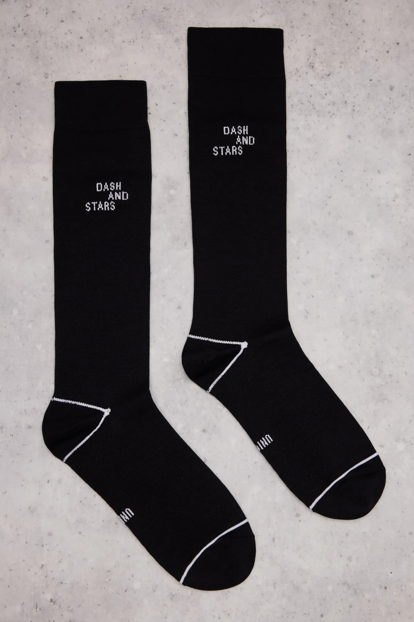 Dash and Stars Calcetin Extra Largo Tecnico Negro Discount