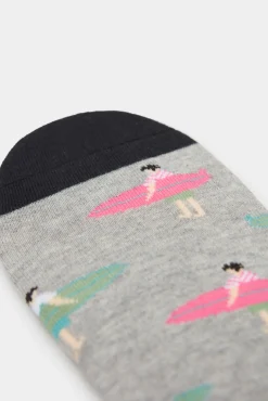 * Calcetin Invisible Surferos Gris Medio Hot