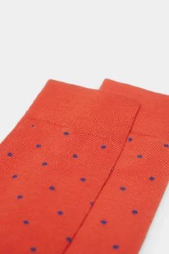 * Calcetin Micro Lunares Naranja Online