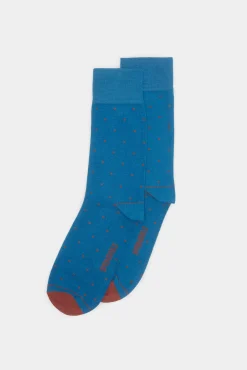 * Calcetin Micro Lunares Azul Clearance