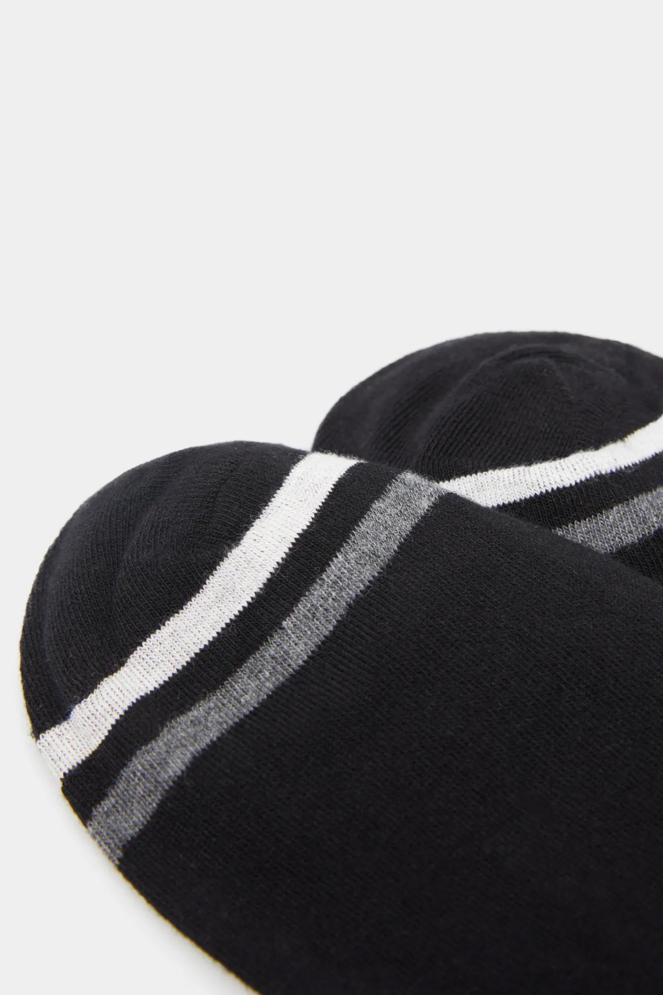 * Calcetin Tobillero Rib Negro