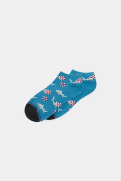 * Calcetin Tobillero Tiburones Azul Discount