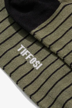 Tiffosi Calcetines Cortos Rayas Beige New