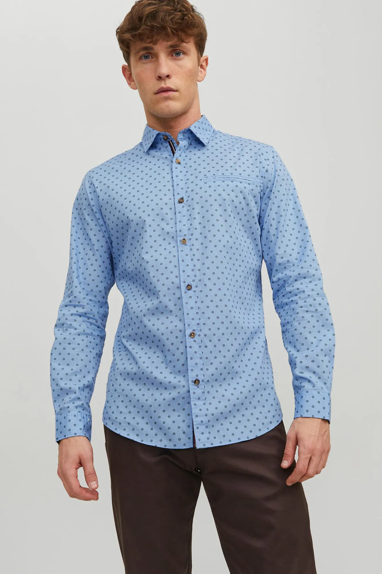 Jack & Jones Camisa Casual Azul Claro