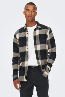 Only & Sons Camisa Cuadros Navy Best