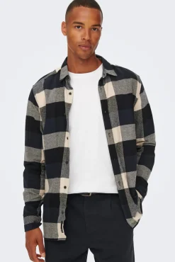 Only & Sons Camisa Cuadros Navy Best
