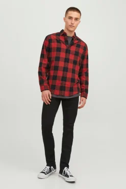 Jack & Jones Camisa Cuadros Naranja Hot