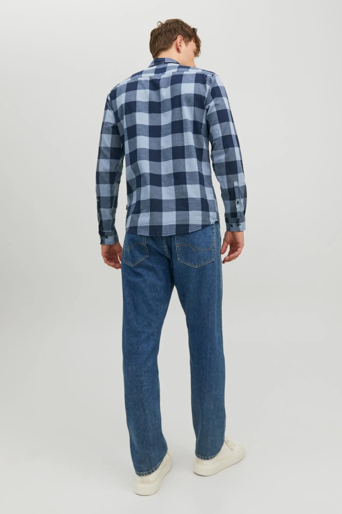 Jack & Jones Camisa Cuadros Azul Medio Sale