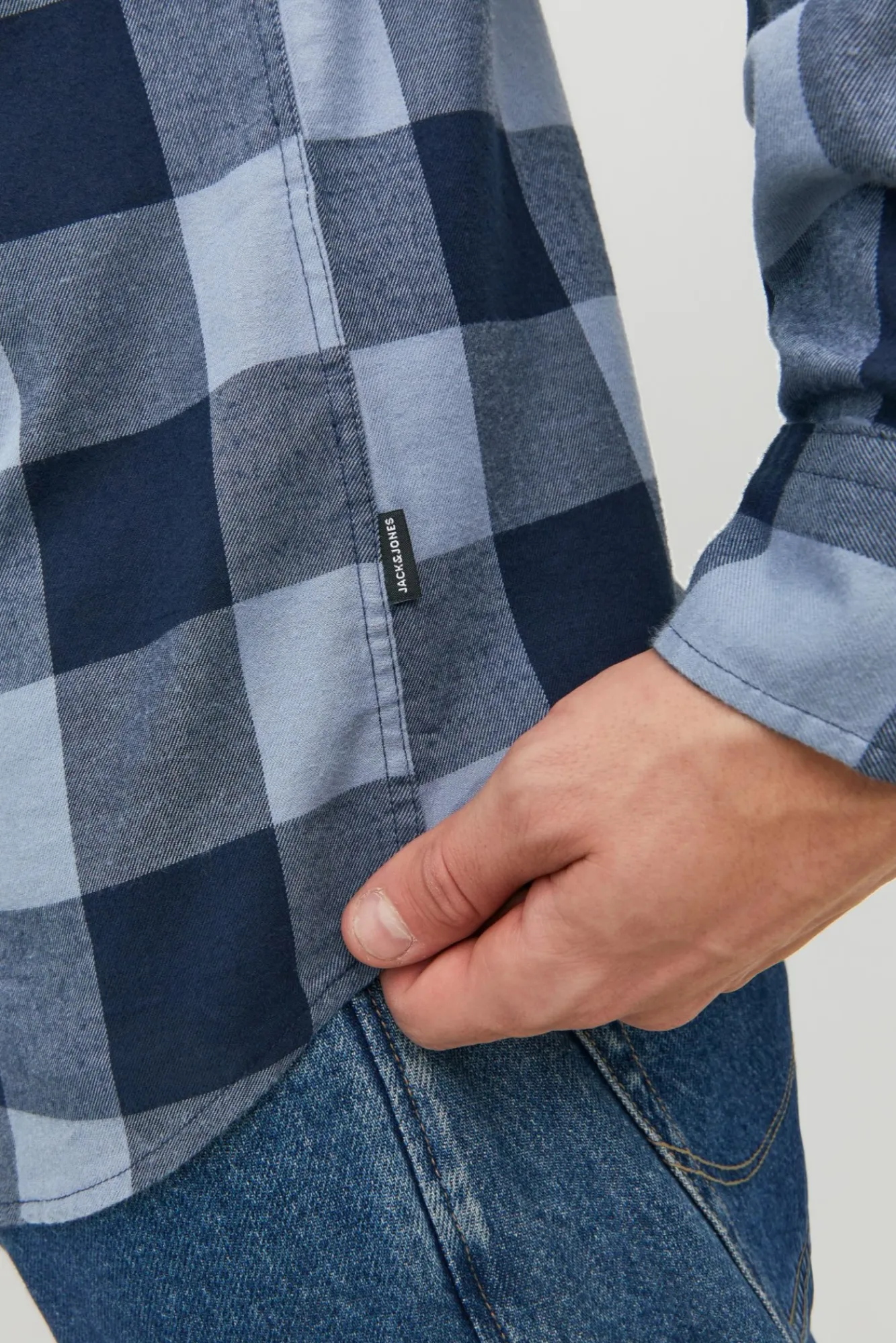 Jack & Jones Camisa Cuadros Azul Medio Sale