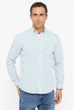 Cortefiel Camisa Cuadros Coolmax Verde Hot