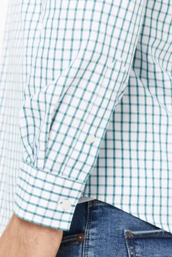 Cortefiel Camisa Cuadros Coolmax Verde Hot