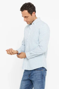 Cortefiel Camisa Cuadros Coolmax Verde Hot