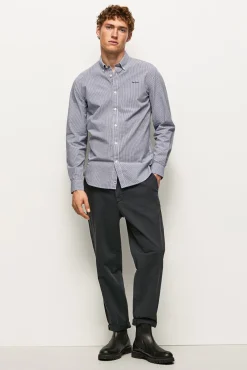 Pepe Jeans Camisa De Algodon De Cuadros Slim Fit. Navy Discount