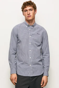 Pepe Jeans Camisa De Algodon De Cuadros Slim Fit. Navy Discount