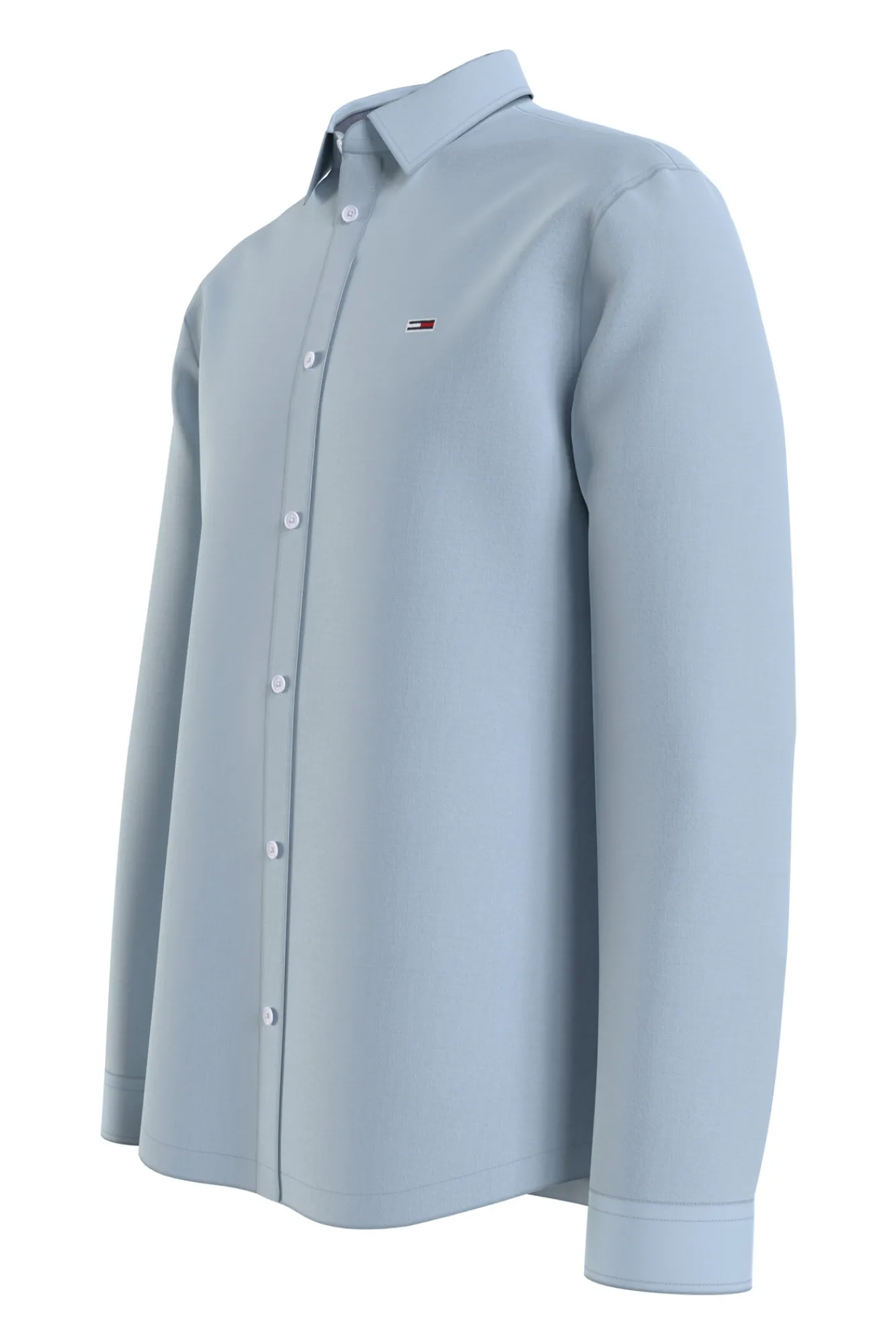 Tommy Jeans Camisa De Hombre De Manga Larga . Azul Claro New