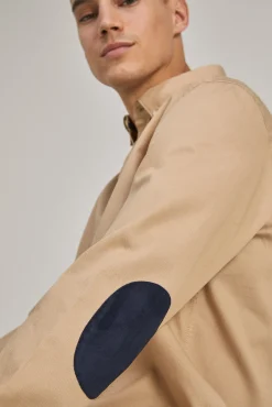 * Camisa Dobby Color Beige Outlet