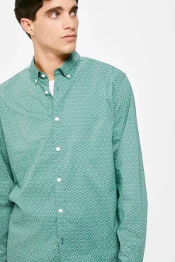 * Camisa Estampada Verde Clearance